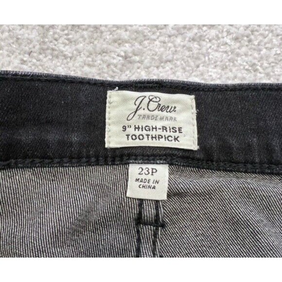 J. Crew Women’s Black Toothpick Skinny Jeans Size 23 Petite Pockets - Picture 10 of 10